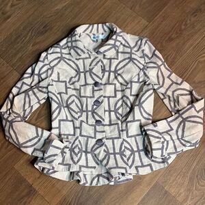 Unique‎ handmade blazer. Gray abstract blazer  snobbish wasp original unique